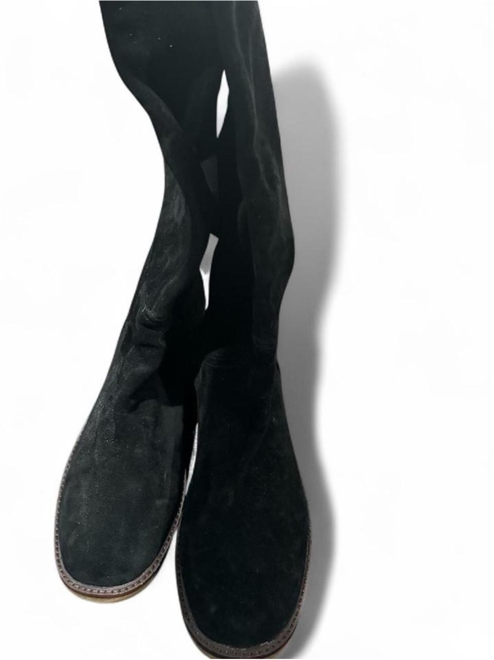 Lucky Brand Black Suede Knee-High Boots